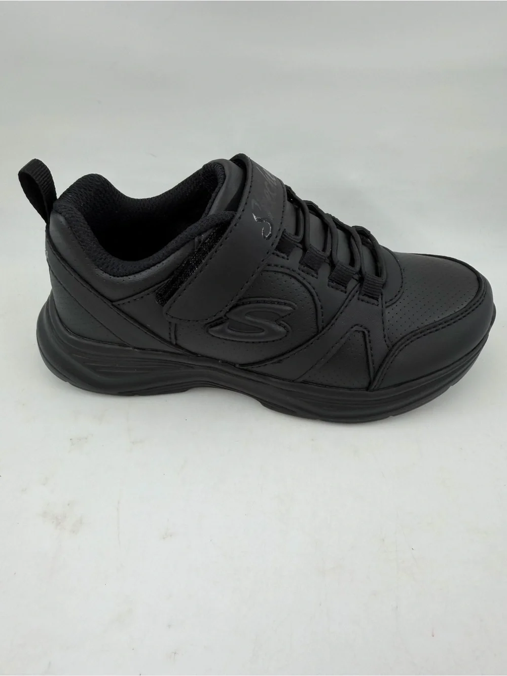 Skechers Kids' Black Athletic Sneakers -SZ 11.5- - Easy Hook & Loop Closure